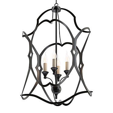 Elegant Geometric Pendant Light 3D model image 1 