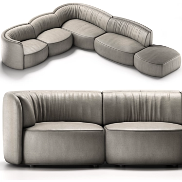 Luxury Natuzzi DEEP Sofa 3D model image 1 