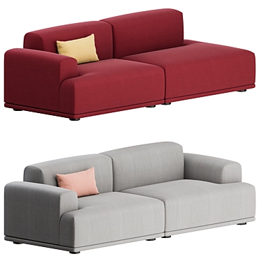 Muuto Connect 2 Seater Sofa 3D model image 1 