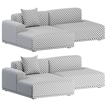 Modern 2-Seater Connect Sofa by Muuto 3D model image 1 