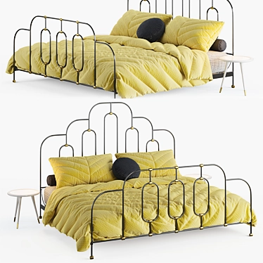 Modern Bed 03: Corona Render, 3dsmax 3D model image 1 