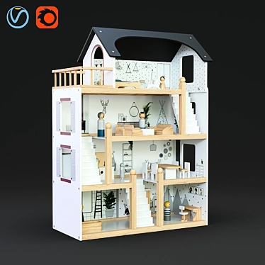 Amelie's Dollhouse - Exquisite Miniature Maison 3D model image 1 