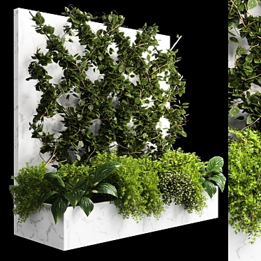 Vertical Garden Partition Set  Ivy 02 3D model image 1 