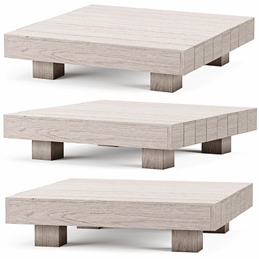 Sleek Lubek Coffee Table: Perfect Garden Pair 3D model image 1 