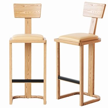 NKT Stool | Vintage-Inspired T Design 3D model image 1 