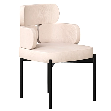 Contemporary SYLVIE Chair: Sleek Design by Meridiani 3D model image 1 