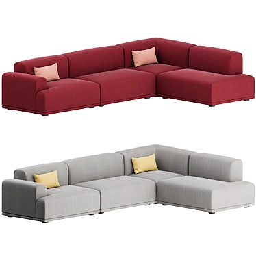 Muuto Connect Corner Sofa - Modern and Stylish 3D model image 1 