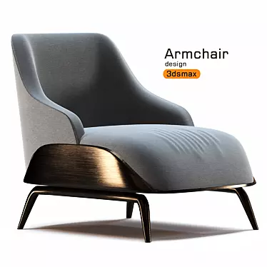 Elegant Brigid Armchair: Timeless Comfort 3D model image 1 