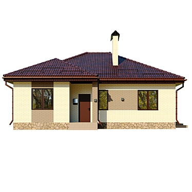 Geometric Roof Nightlight Cottage 3D model image 1 