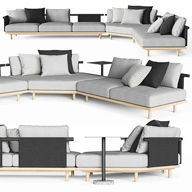 Roda Eden: Stylish 3-Seater Sofa 3D model image 1 