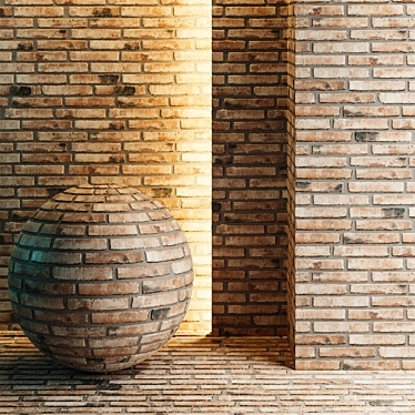 Seamless Reflective Brick Facade 3D model image 1 