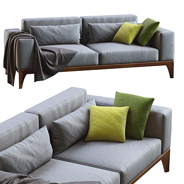 Porada Sofa Fellow: Contemporary Comfort 3D model image 1 