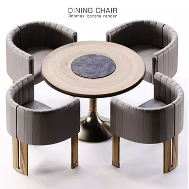 Elegant Upholstered Dining Chair 3D model image 1 