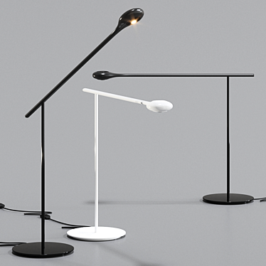  Sleek Carbon Table Lamp 3D model image 1 