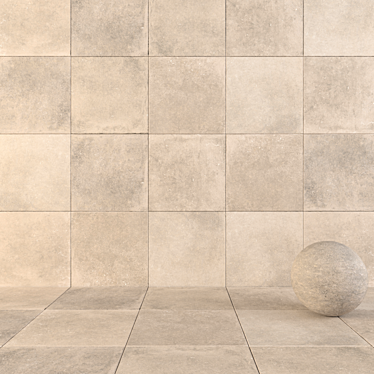 Nordik Stone Sand 80x80 Wall and Floor 3D model image 1 