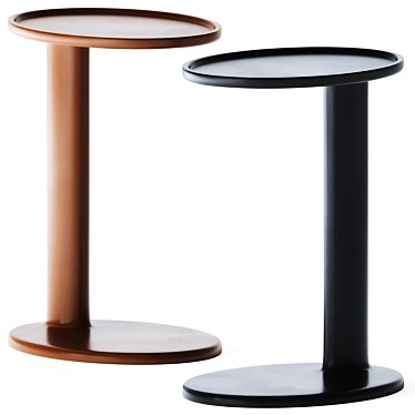 Elegant Metal Side Table Oliver 3D model image 1 