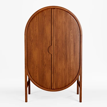 Modern Oval Marienne Storage Cabinet 3D model image 1 