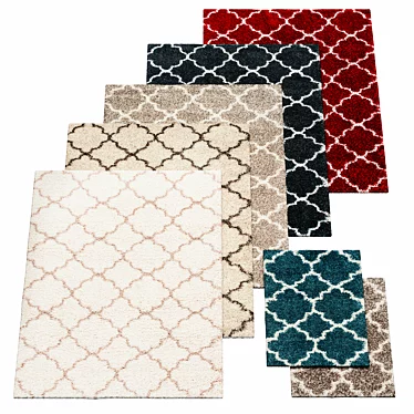 Safavieh Hudson Quatrefoil Shag Rug 3D model image 1 