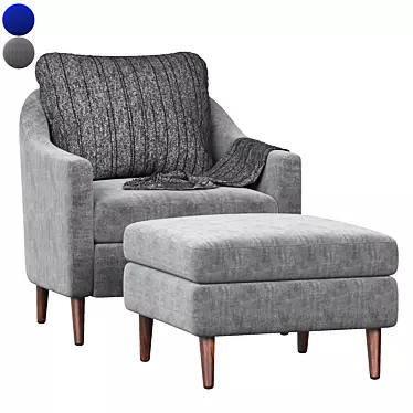 Sophisticated Everett Chair - West Elm 3D model image 1 