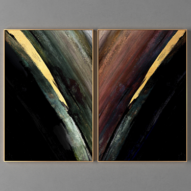 Modern Abstract Art Frames 3D model image 1 