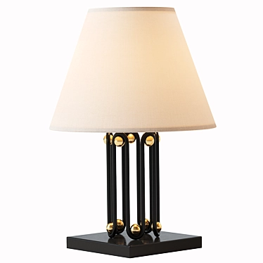 Elegant Wave Table Lamp 3D model image 1 