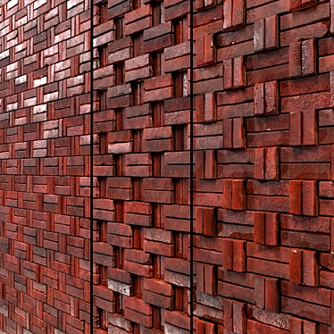 Lattice Brick PBR Seamless Material 3D model image 1 