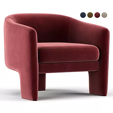 Effie Tripod Armchair: Sleek and Stylish Design 3D model image 1 