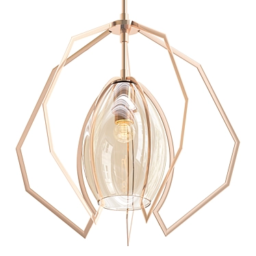 Colorful Glass Shade Pendant Light - PRIMROSE 2 3D model image 1 