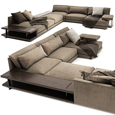 Bristol Poliform Sofa: Elegant and Spacious 3D model image 1 