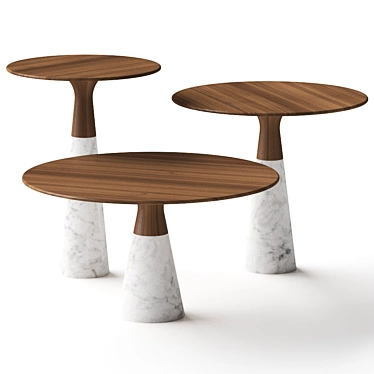 Elegant Leaf Coffee Tables: Neutra by Luca Martorano 3D model image 1 
