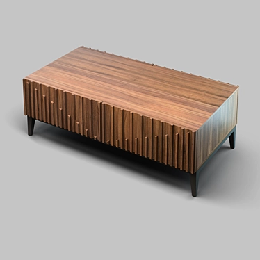 MENORCA Coffee Table: Elegant Walnut Finish 3D model image 1 