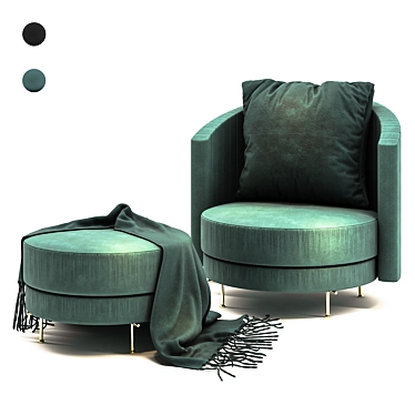 Elegant Armchair Render 3D Model 3D model image 1 