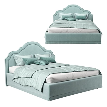 Elegant Astoria Bed - Perfect for Luxurious Comfort! 3D model image 1 