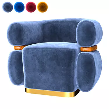 Sleek Malibu Armchair: Modern Elegance by Dooq 3D model image 1 