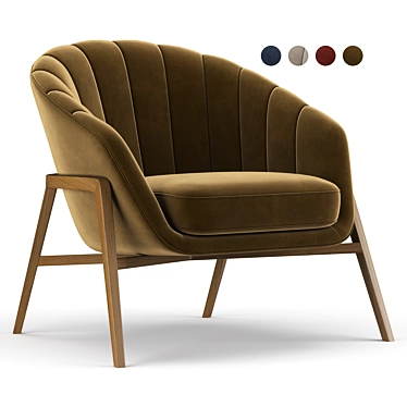 Elegant Cassia Armchair: Stylish Comfort for Every Space 3D model image 1 