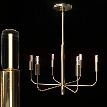 Chandelier "Warwick" gold / silver