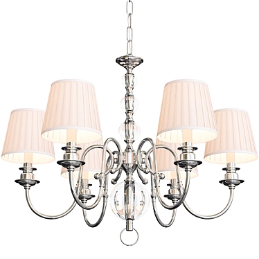 Luxurious KM0837P-6 Newport Chandelier 3D model image 1 