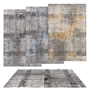 Versatile 6-Piece Rug Set 3D model image 1 