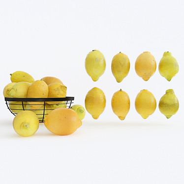 Luscious Lemons: High-Quality 3D Models 3D model image 1 