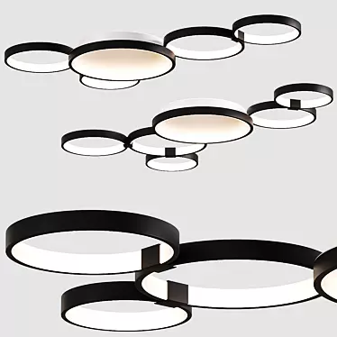 Modern Ring Ceiling Lamp 3D model image 1 