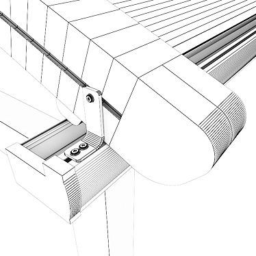 Versatile Motorized Pergola with Waterproof Fabric 3D model image 1 