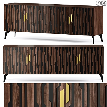 Modern Louisa Sideboard: Functional Elegance 3D model image 1 