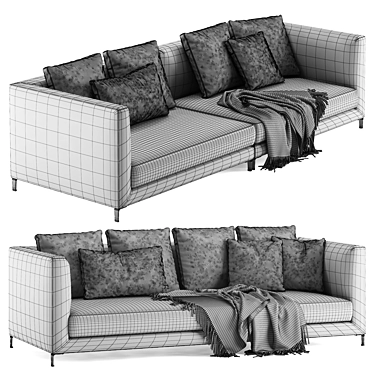 Elegant Minotti Allen Sofa: Stylish Comfort for Your Home 3D model image 1 