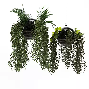 Spherical Hanging Plant Décor 3D model image 1 