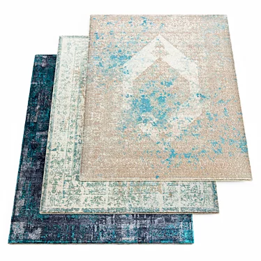 Immersive Iceberg Brown Blue: Luxury Rug by Thibault Van Renne 3D model image 1 