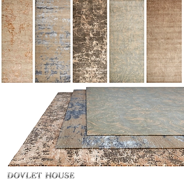 DOVLET HOUSE 5-Piece Carpets Set 3D model image 1 