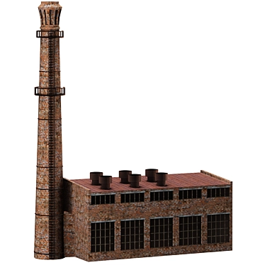 Antique Brick Boiler Room 3D model image 1 