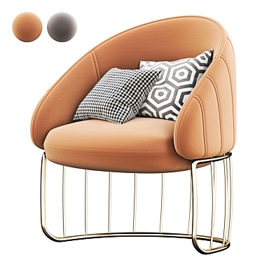 Elegant TONELLA Armchair by Sancal 3D model image 1 