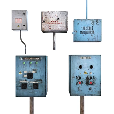 Electrical and Oxygen Panel Boxes 3D model image 1 