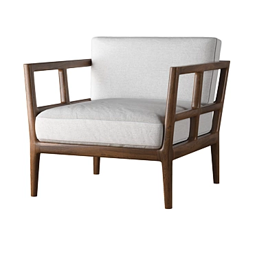 Teak Lounge Chair: Modern Elegance 3D model image 1 
